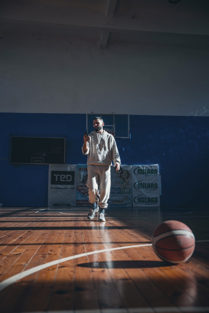 Stoyan Toshkov on the court